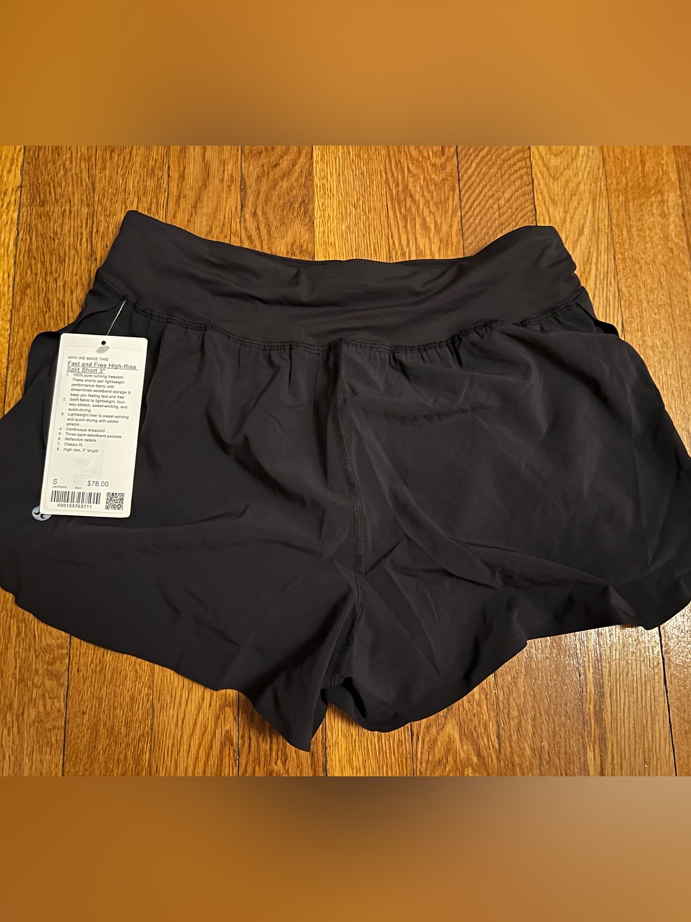 lululemon women’s Fast and Free High Rise Split Shorts 3” size Small NWT